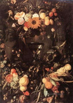 Fruit And Flower Still Life Dutch Baroque Jan Davidsz de Heem Oil Paintings